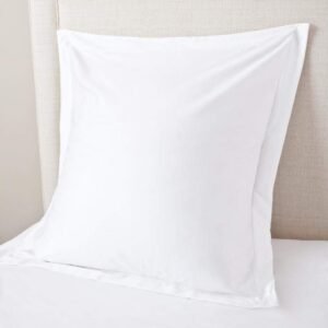 Euro Sham Covers 24x24 Set Of 2 White 600 Thread Count 100% Egyptian Cotton Pack Of 2 Euro 24x24 Pillow Covers Cushion Cover Cases Soft Skin Friendly European Size Decorative Square Pillow Shams