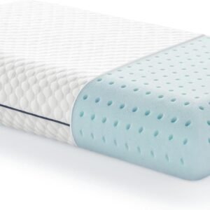 Gel Memory Foam Pillow – Ventilated Cooling Pillow – Removable, Machine Washable Cover King, White