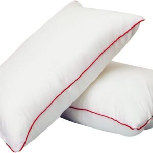 Hotel Premium Pillow 100% MicroFibre Pillow with Red Piping & Metal Zip for Adjustable Filling 72 cm x 45 cm