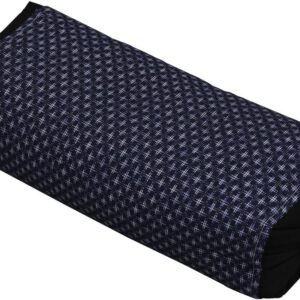 Pillow with Japanese Tea Leaves, Antibacterial, Men's Buckwheat Pillow, Adjustable Height, 24.4 x 12.6 inches (62 x 32 cm), Cover Included, Navy