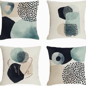 Boho Abstract Pillow Covers 18x18 Mid Century Modern Geometric Throw Pillow Covers Minimalist for Couch Home Decor Set of 4